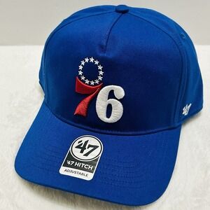 '47 Brand Philadelphia 76ers A-Frame Hitch Adjustable Hat Cap Snapback Blue‎ NBA